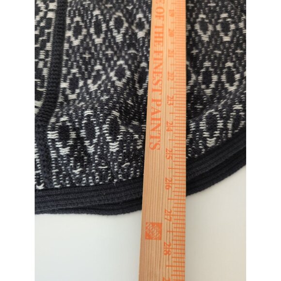 Coldwater Creek Cowl Neck Sweater Womens Size Large Blue Geometric Boho Knit - Picture 12 of 12